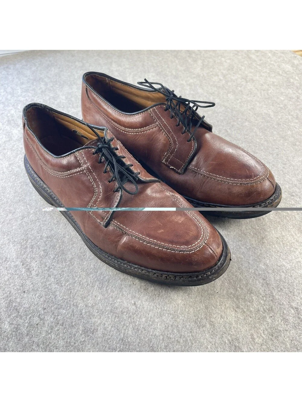 Allen Edmonds Wilbert Derby Split toe Brown Men's Leather Dress Shoes 9.5 B USA
